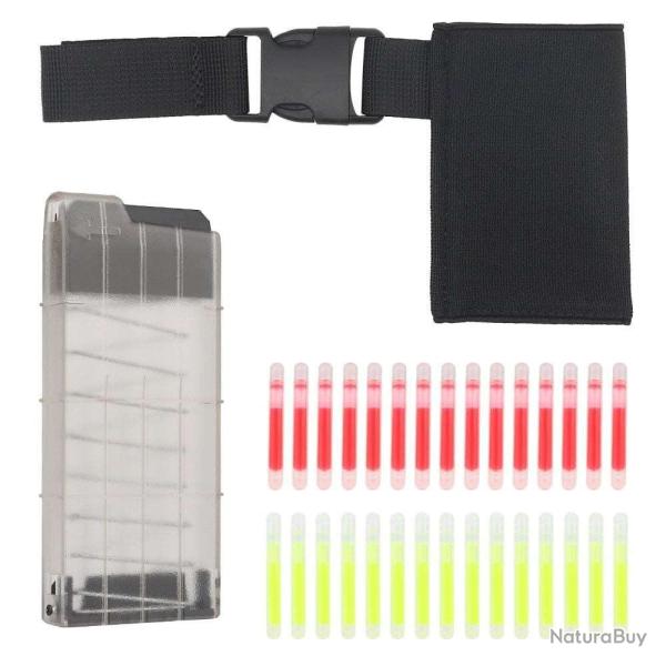 B�ton lumineux rouge/vert + accessoires - Noir