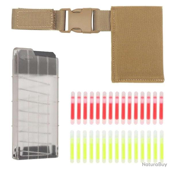 B�ton lumineux rouge/vert + accessoires - Marron