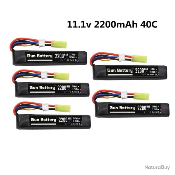 Batterie Lipo 3S 103mm 11.1V 2200mAh - 20 batterie
