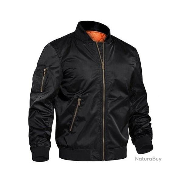 Blouson pilote arm�e Tacvasen OS - Noir / 3XL (US 2XL Slim)