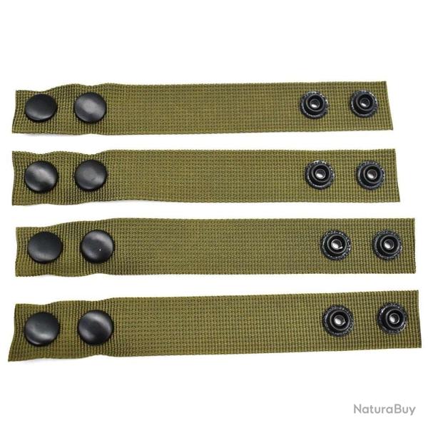 Boucle ceinture double pression 4 pcs - Vert arm�e