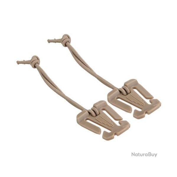 Boucle sac � dos Molle mousqueton EDC - 2 pcs Marron