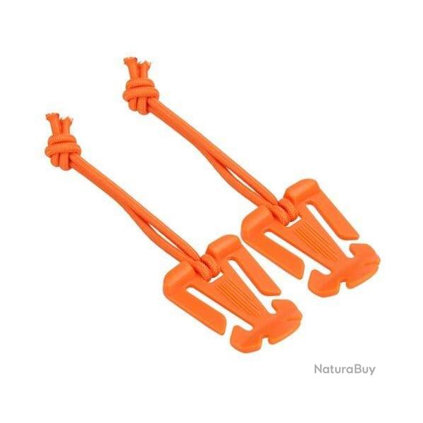 Boucle sac � dos Molle mousqueton EDC - 2 pcs Orange