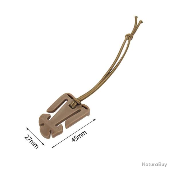 Boucle sac � dos Molle mousqueton EDC - 1 pcs Marron