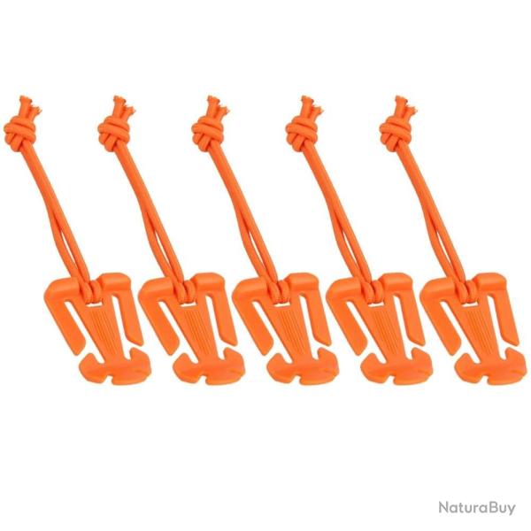 Boucle sac � dos Molle mousqueton EDC - 5 pcs Orange