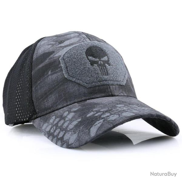 Casquette motif cr�ne JOS Airsoft - Camo Python noir / 54-58cm