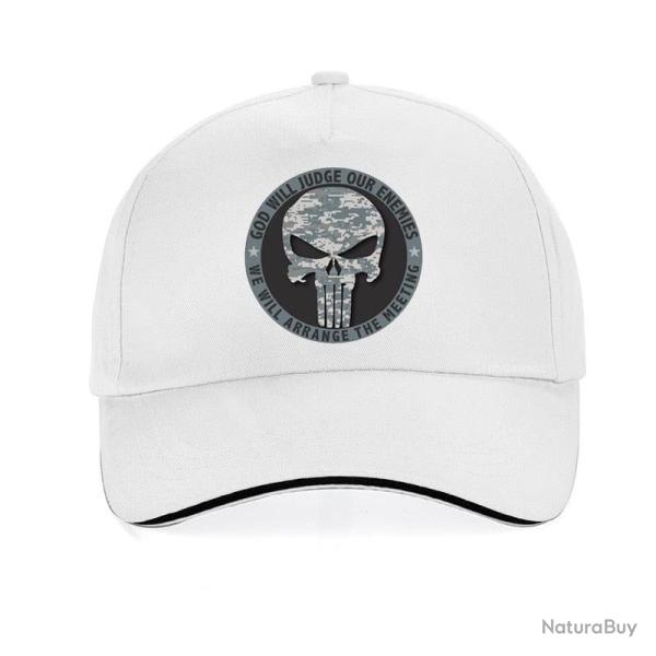Casquette Punisher JS snapback - Blanc