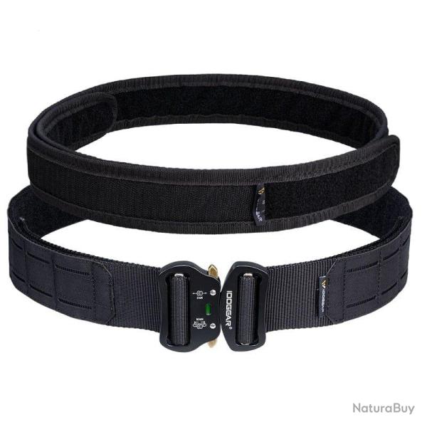 Ceinture de combat Cobra IDGear - Noir / M (86-96 cm longueur totale 142 cm)