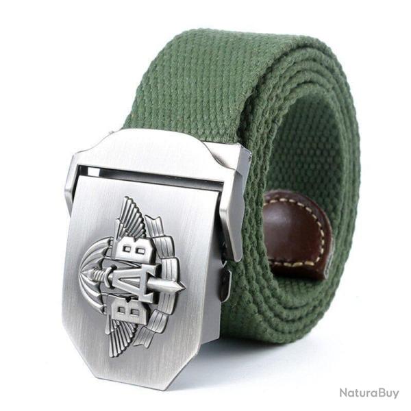 Ceinture militaire en toile arm�e BAB Vert arm�e