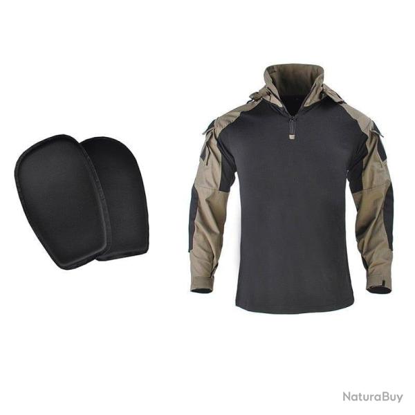 Chemise combat r�sistant � l'usure HWild - Kaki / M 60 - 70 kg