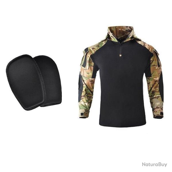 Chemise combat r�sistant � l'usure HWild - Multicam / 3XL 95 - 105 kg