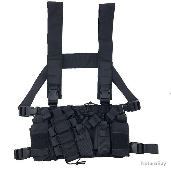 Chest Rig r�glable pochette RH Gun - Noir