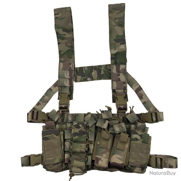 Chest Rig r�glable pochette RH Gun - Multicam