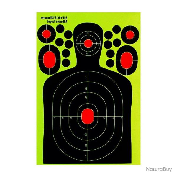 Cible autocollante 9.5 pouces � r�activit� - 5 pcs