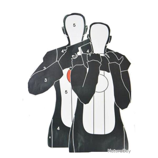 Cible humaine papier 45x32 cm 1 pc - Mod�le 4 1 pcs