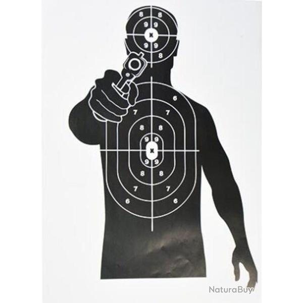 Cible humaine papier 45x32 cm 1 pc - Mod�le 3 1 pcs