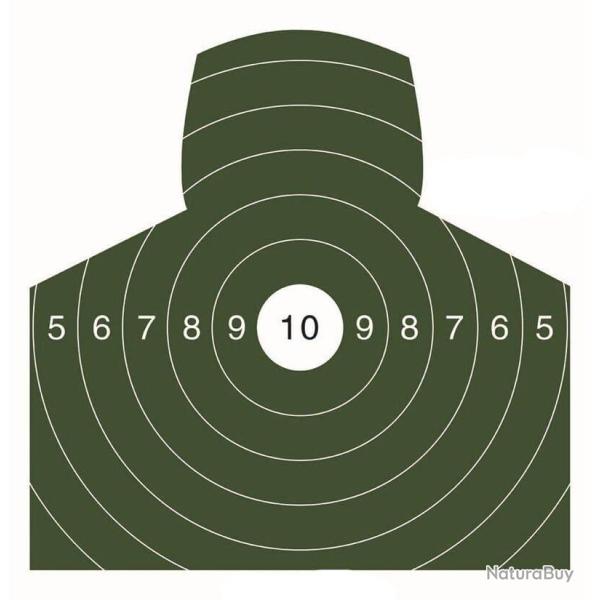 Cible humaine poitrine/t�te 10pcs - I (10pcs)