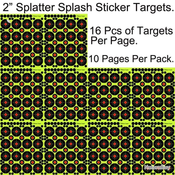 Cibles r�active 10 feuilles (160 pi�ces) AIMGAME