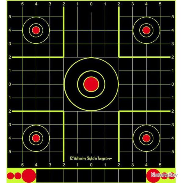 Cible r�active 12 "x 13" 10 pcs par paquet - Rond