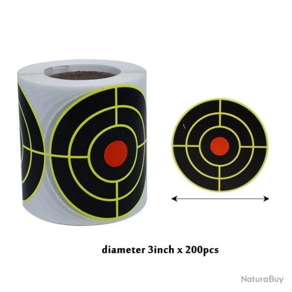 Cibles r�active 100/200/250 pcs - 200 pcs Jaune