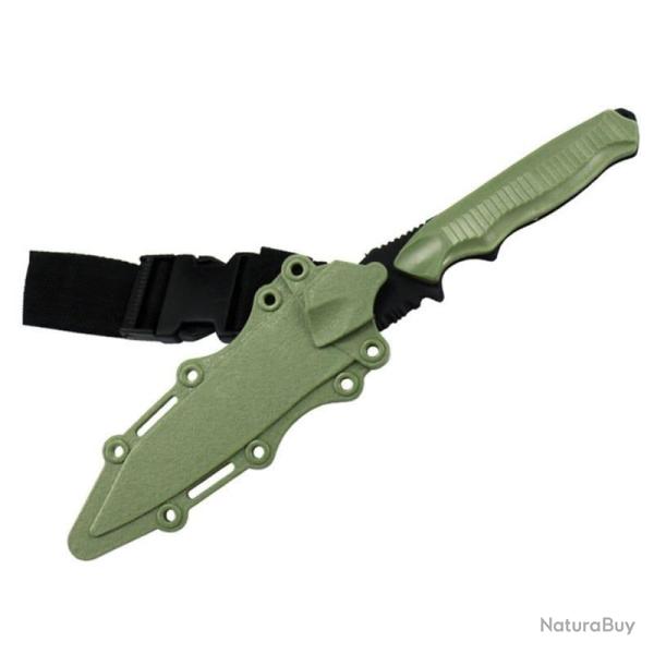 Couteau factice militaire M204 caoutchouc 1:1 - Vert
