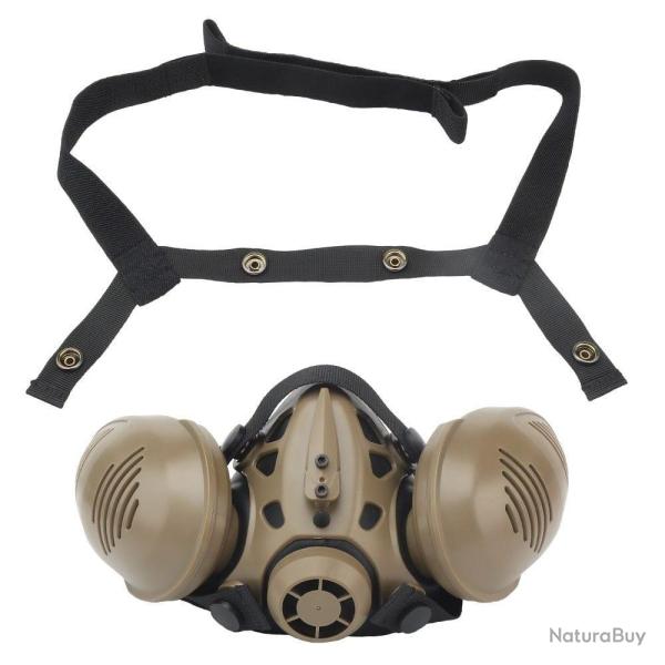 Demi-masque double respirateur V2 TOS - Marron