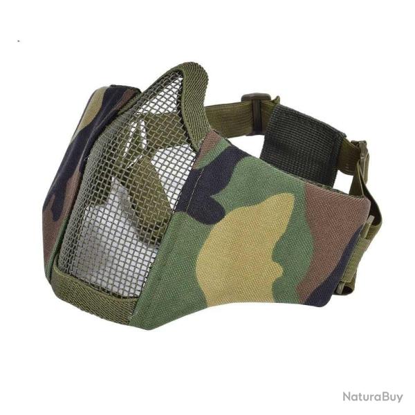 Demi-masque grille m�tal SN Airsoft - Woodland