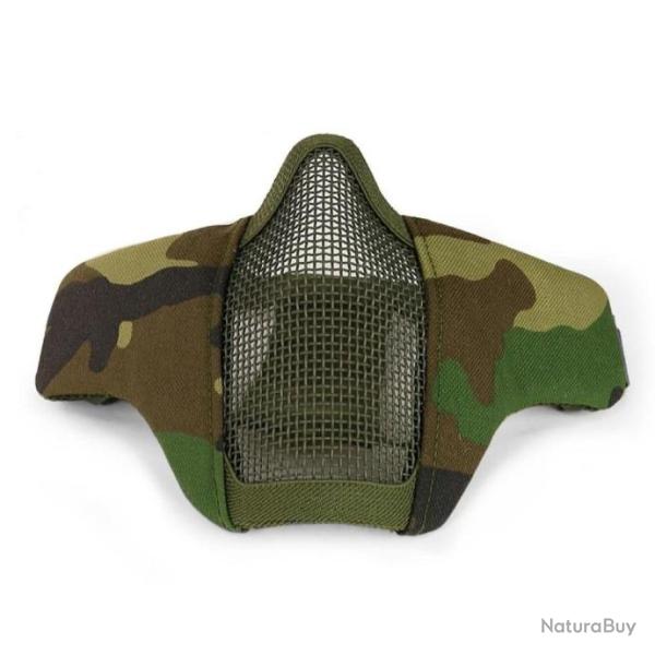 Demi-masque PDW maille m�tallique - Woodland
