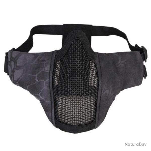 Demi-masque PDW maille m�tallique - Python noir