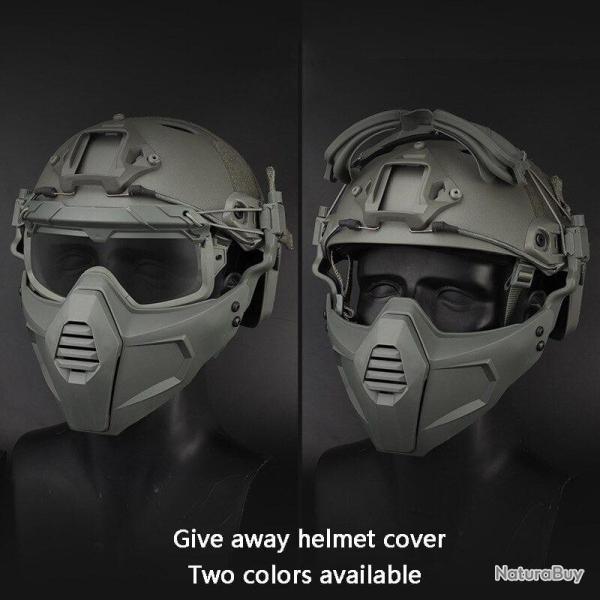 Ensemble casque Fast Recon Mesh + Split masque - Gris / M