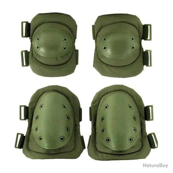 Ensemble genouill�res coudi�res Military ST-Plus - Ranger green