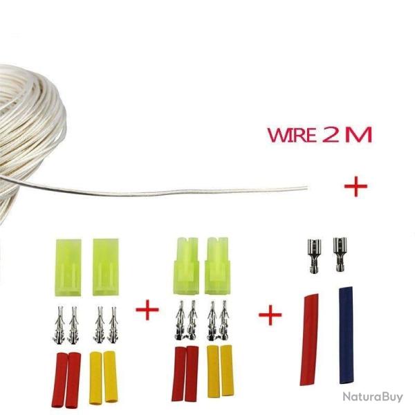 Fil cuivre plaqu� argent bo�te vitesse AEG (1m) - Jeu de fiches de fil 2 m