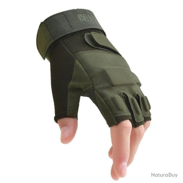Gants demi doigt RecoilFlex Combat BattleWolf Ranger vert