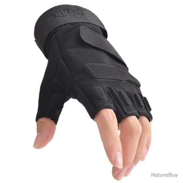 Gants demi doigt RecoilFlex Combat BattleWolf Noir