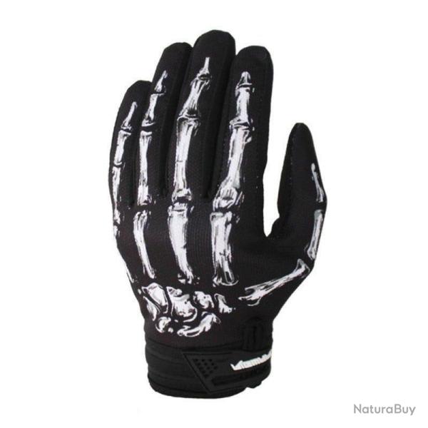 Gants squelette PhantomPalm doigt complet Blanc