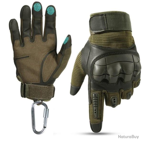 Gants tactiques GOS Tactical cuir PU Ranger green