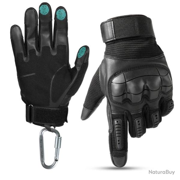 Gants tactiques GOS Tactical cuir PU Noir