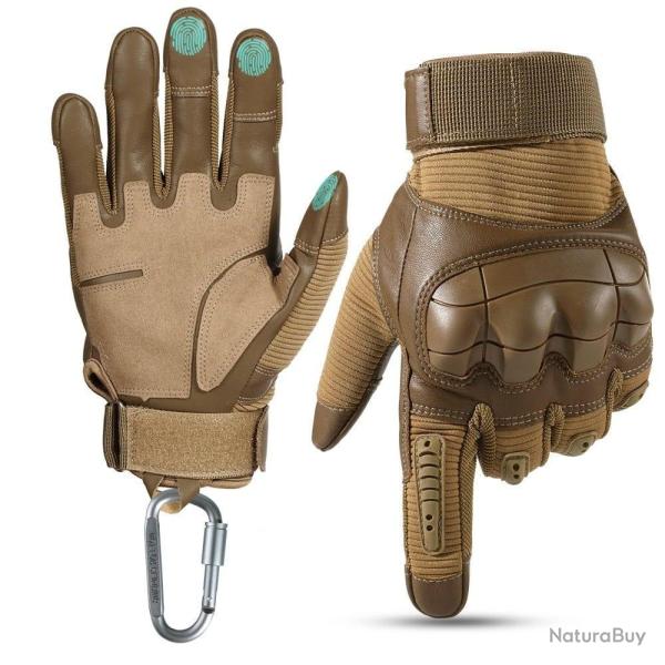 Gants tactiques GOS Tactical cuir PU Tan Coyote