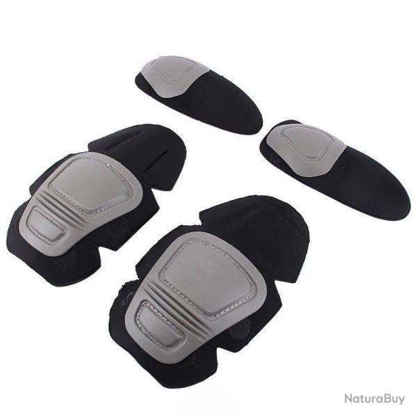 Genouill�res et coudi�res combat Airflex - 1 ensemble Gris