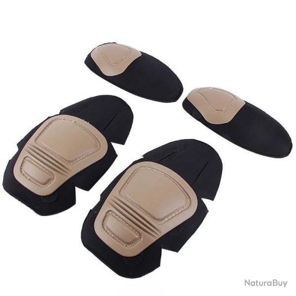 Genouill�res et coudi�res combat Airflex - 1 ensemble Marron