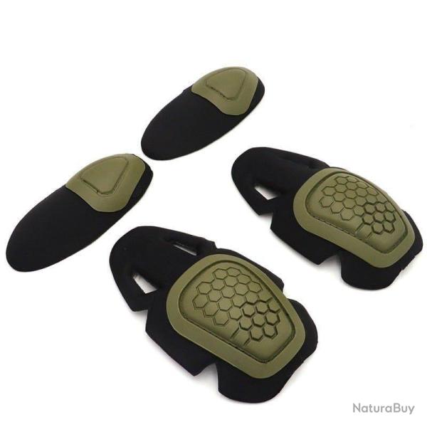 Genouill�res et coudi�res G2 G3 TOS - 1 ensemble vert arm�e