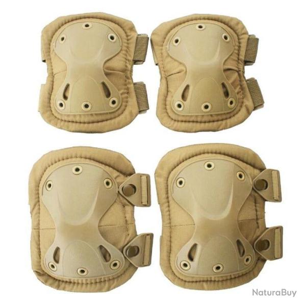 Genouill�res et coudi�res JOS Airsoft - Beige