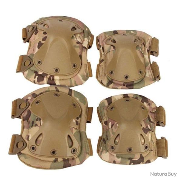 Genouill�res et coudi�res JOS Airsoft - Multicam