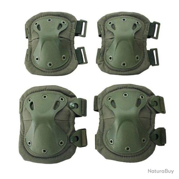 Genouill�res et coudi�res JOS Airsoft - Ranger green
