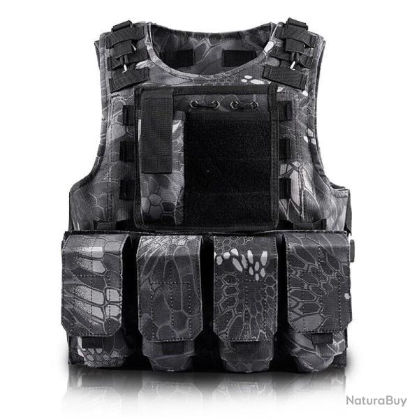 Gilet Assaut Molle JOS Vers1 - Python noir / Unique