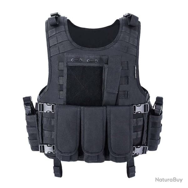 Gilet combat Molle MG Flash Force - Noir / Unique