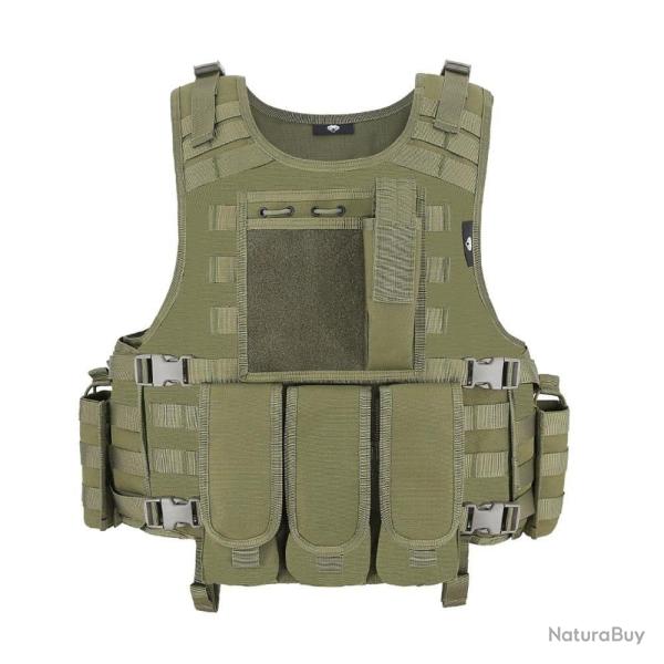 Gilet combat Molle MG Flash Force - Vert OD / Unique
