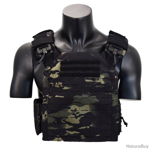 Gilet porte-plaque LSRV 1000D EMGEAR - Multicam noir