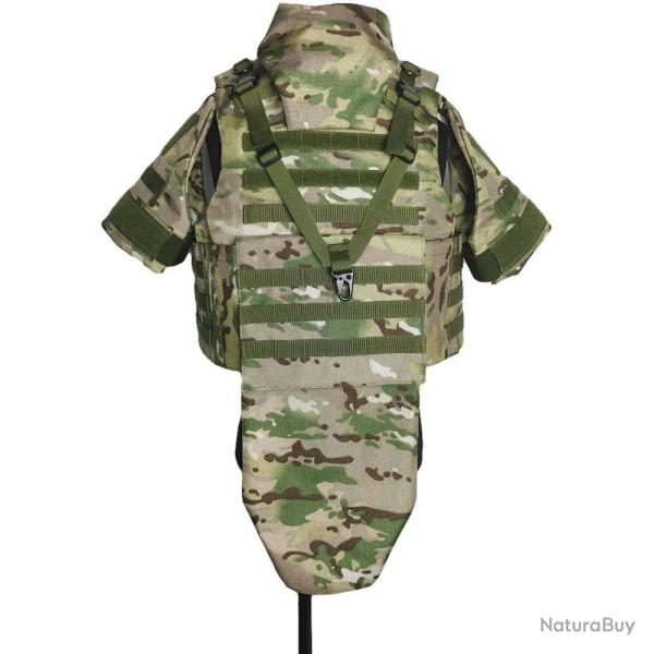 Gilet protection compl�te Pe/kevlar Ga2/3 - CP camouflage