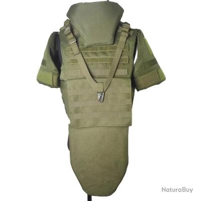 Ensemble Gilet Tactique MOLLE Complet Système De Portage Modulaire Nylon Terrain Tir Outdoor Camo Item 14596820